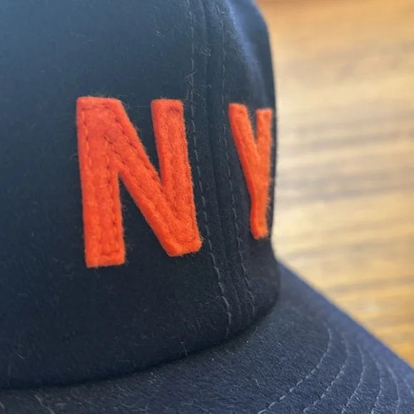 Blue & Orange Felt NY Hat NWOT - Picture 3 of 5